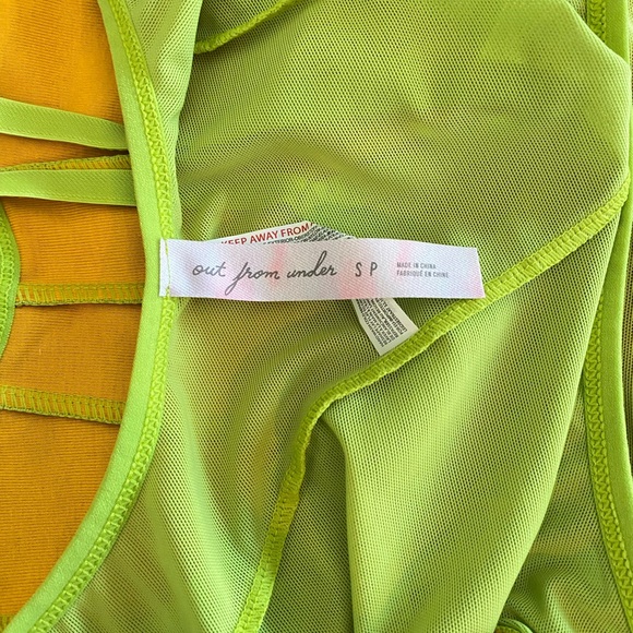 NWT Urban Outfitters Out From Under Double Take Garter Belt Corset Green Small - Picture 7 of 9